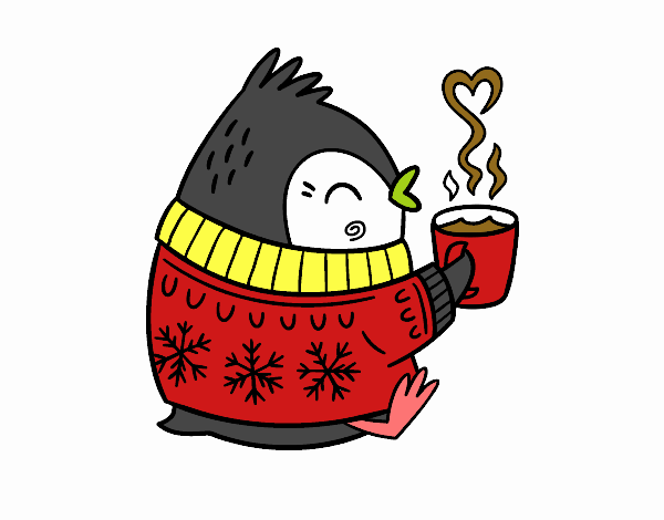 Pajarito tomando un té