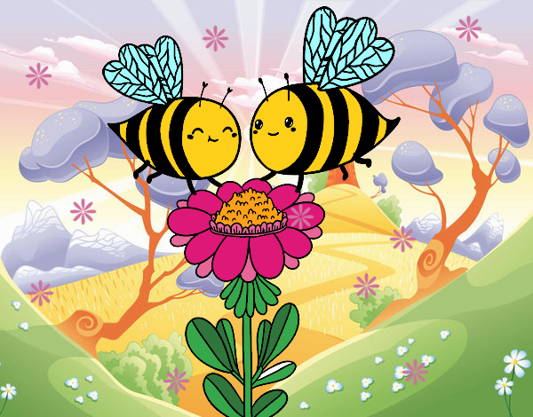 Pareja de abejas