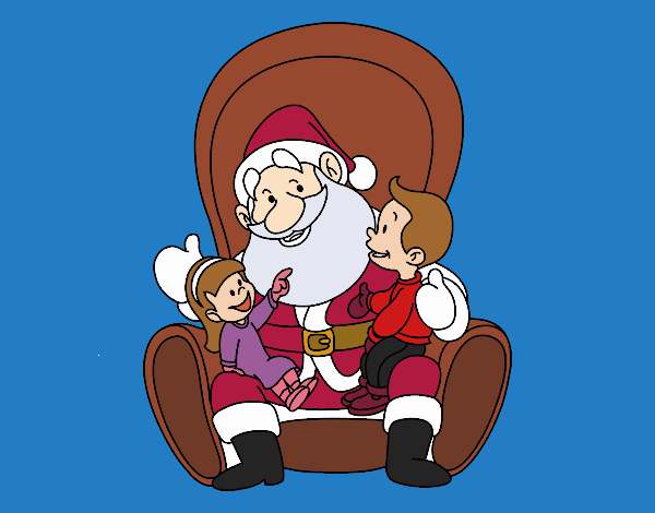 Santa Claus con niños