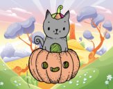 Un gatito de Halloween