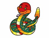 Una serpiente de cascabel