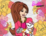 Barbie con su linda gatita