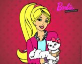 Barbie con su linda gatita