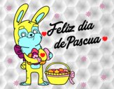 Conejo con muchos huevos de Pascua