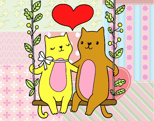 Gatitos enamorados