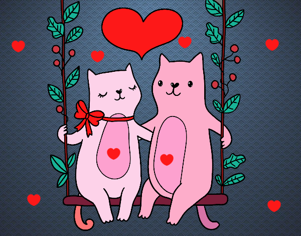 Gatitos enamorados