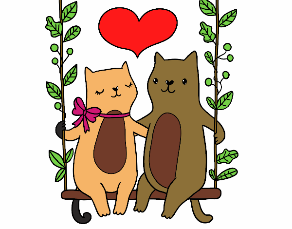 Gatitos enamorados