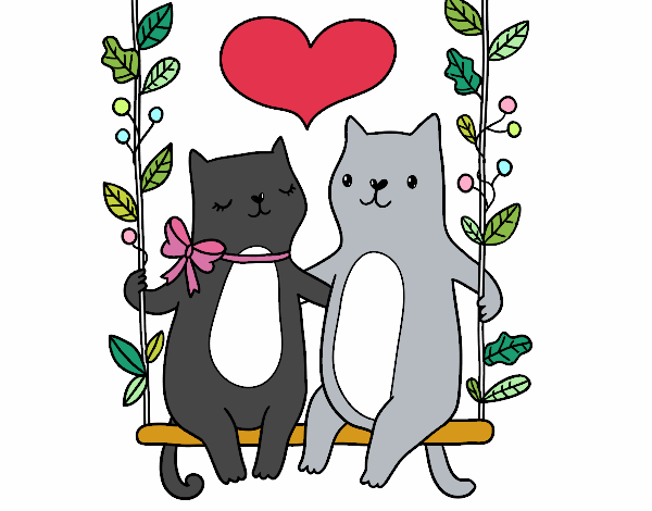 Gatitos enamorados