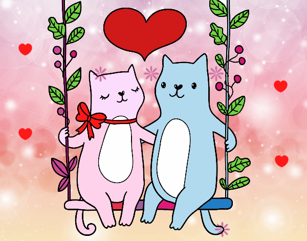 Gatitos enamorados