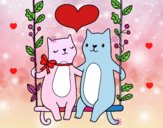 Gatitos enamorados