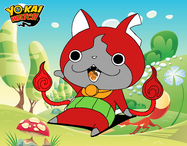 Jibanyan saludando