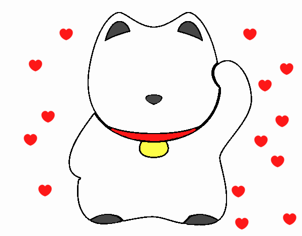 Maneki-neko blanco