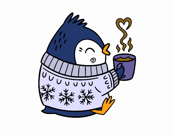 Pajarito tomando un té