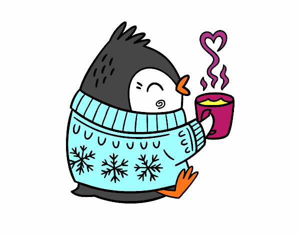 Pajarito tomando un té