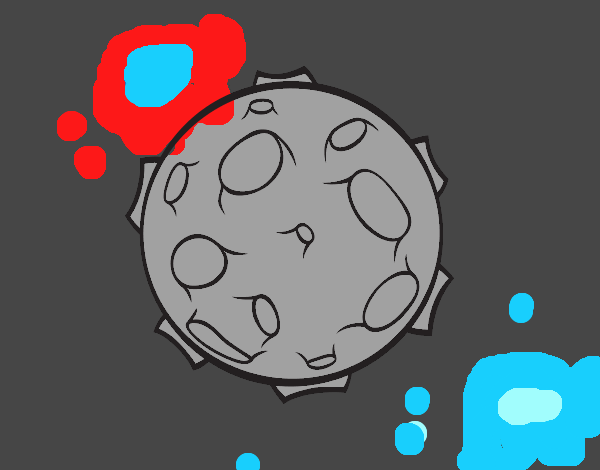 Planeta con cráteres