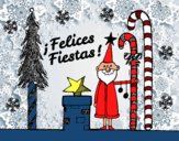 Postal Felices Fiestas