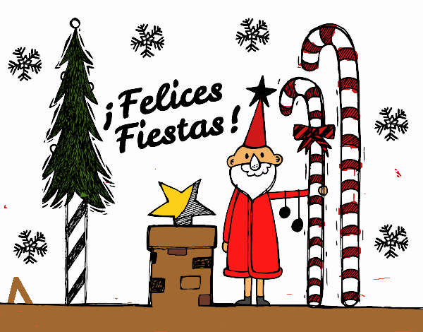 Postal Felices Fiestas