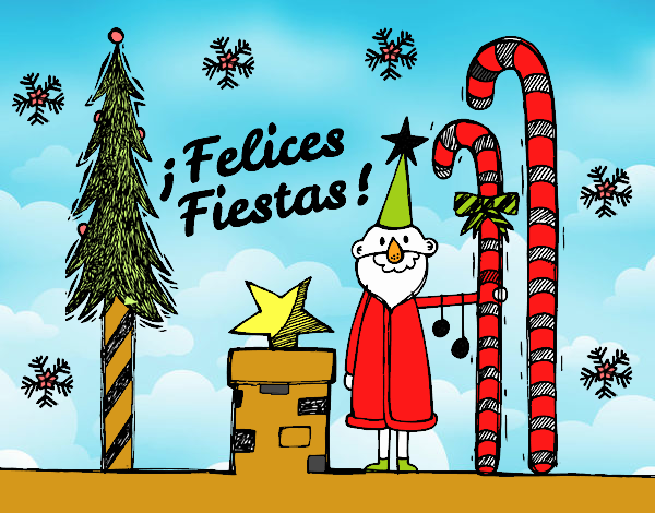 Postal Felices Fiestas