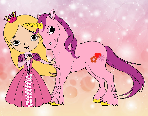 Princesa Yayi con su Unicornio.