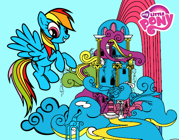 Rainbow Dash en su palacio