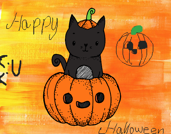 happy halloween cat :D