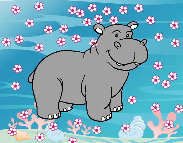 Un hipopótamo africano