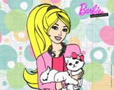 Barbie con su linda gatita