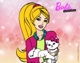 Barbie con su linda gatita