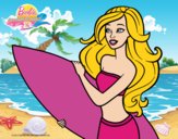 Barbie va a surfear