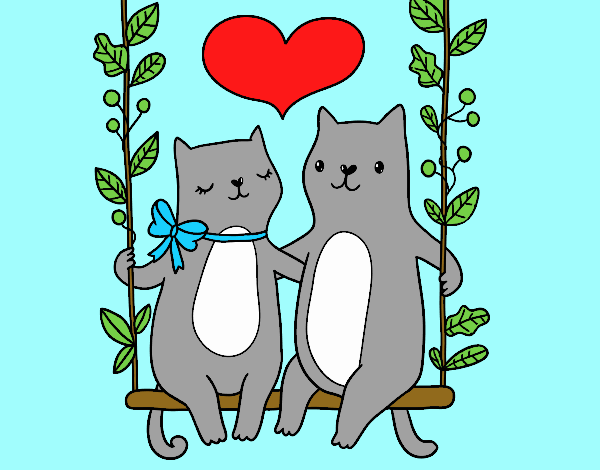 Gatitos enamorados