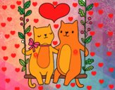 Gatitos enamorados