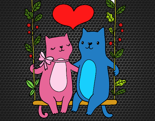 Gatitos enamorados