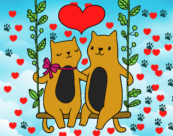 Gatitos enamorados