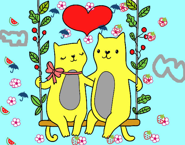 Gatitos enamorados