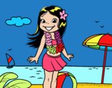 Niña en la playa