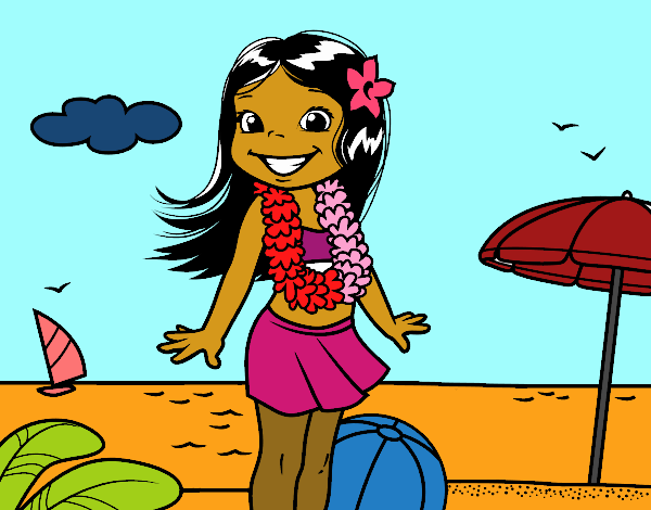 NIÑA EN LA PLAYA