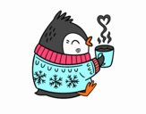 Pajarito tomando un té