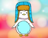 Pingüino con gorro