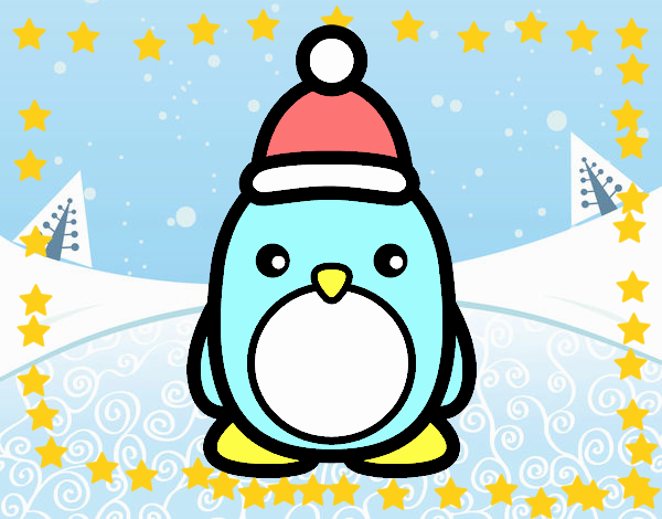 Pingüino navideño