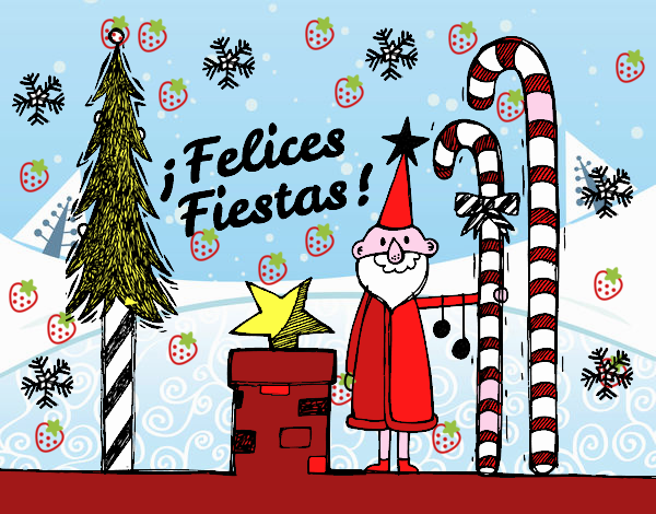 Postal Felices Fiestas