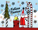 Postal Felices Fiestas