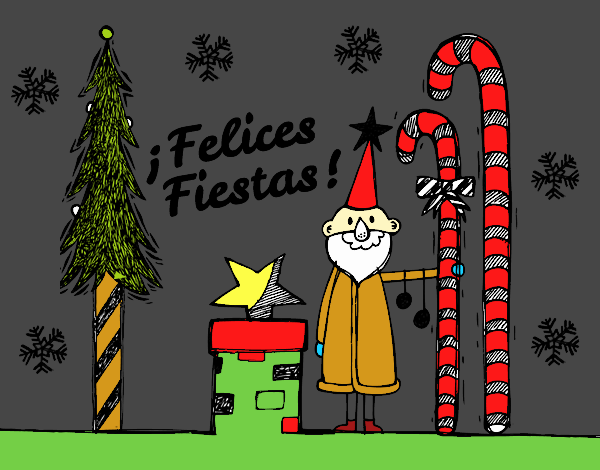 Postal Felices Fiestas