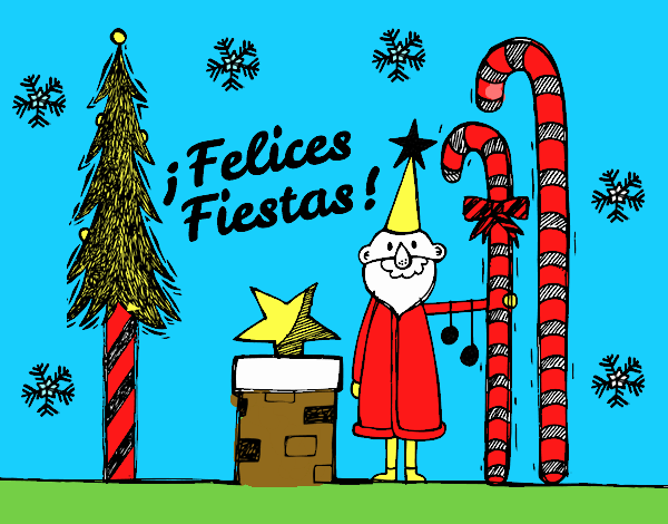 Postal Felices Fiestas