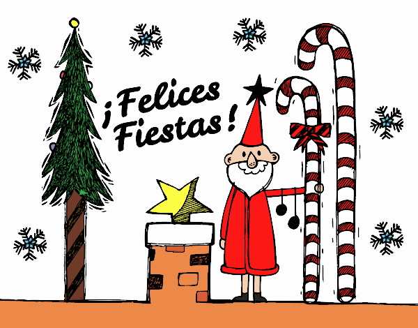 Postal Felices Fiestas