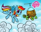 Rainbow Dash y la tortuga tanque