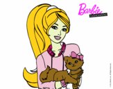 Barbie con su linda gatita