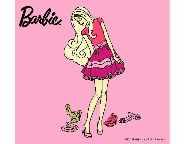 Barbie y su colección de zapatos