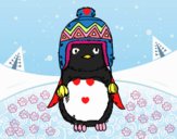 Bebé pingüino con gorrito