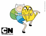 Finn y Jake abrazados