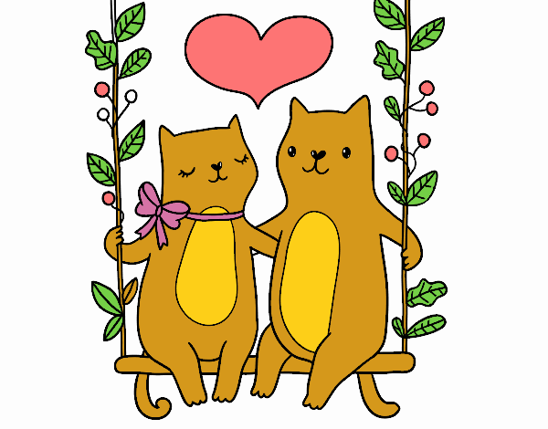 Gatitos enamorados